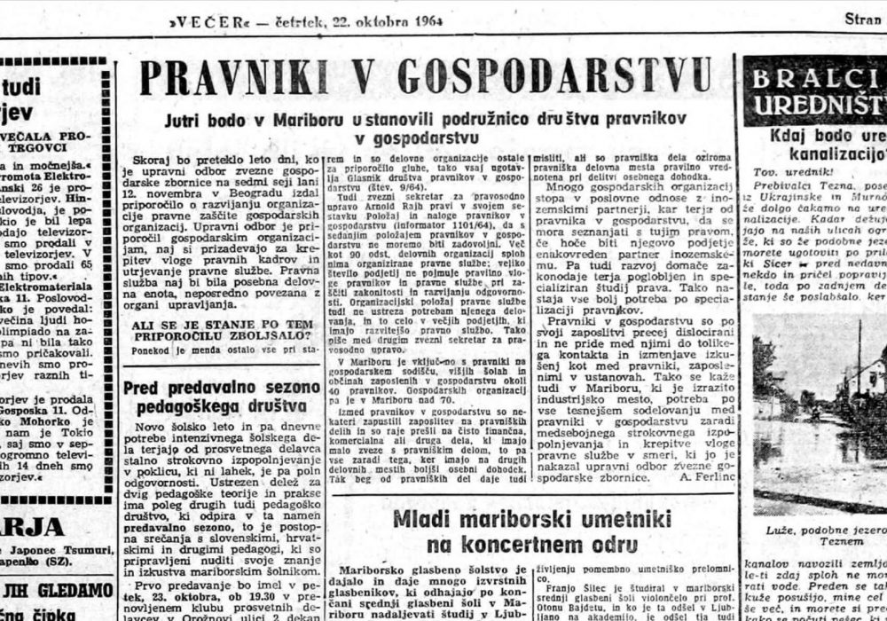 Pravniki v gospodarstvu - Večer 22101964
